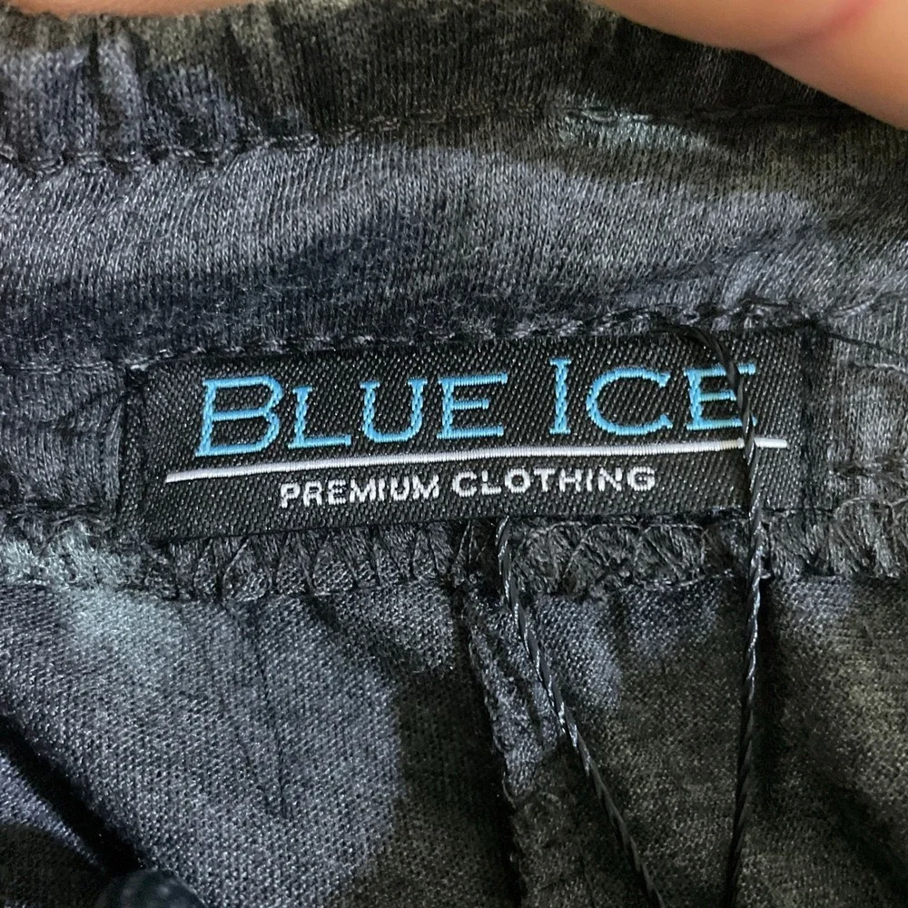 NWT Blue Ice Shorts Men's Large Charcoal Grey Cotton Blend Athletic